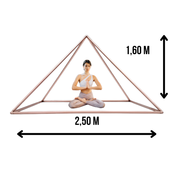 (Modelo P25) Pirâmide de Imersão Corporal e Meditação 100% Cobre Desmontável Profissional 2.50m de Base | 1.60m Altura | 15mm Espessura com Ângulo Quéops 51º 51' 14'' - Image 2