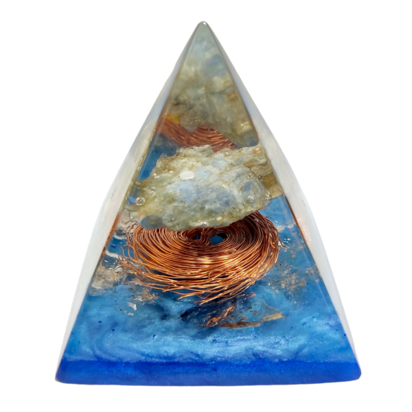 Orgonite Transmutador | Frequência Raio Azul Arcanjo Miguel | Cianita Azul - Imagem 2