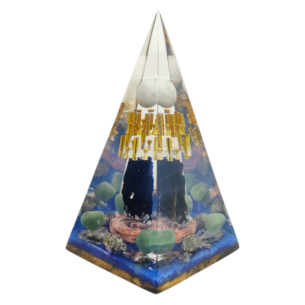 Orgonite Pirâmide Russa | 24 x 12 CM | Equilíbrio Energético | Proteção | Prosperidade | Energização