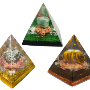 Kit Com 3 Orgonites Transmutadores | Frequência Determinação, Prosperidade e Saúde