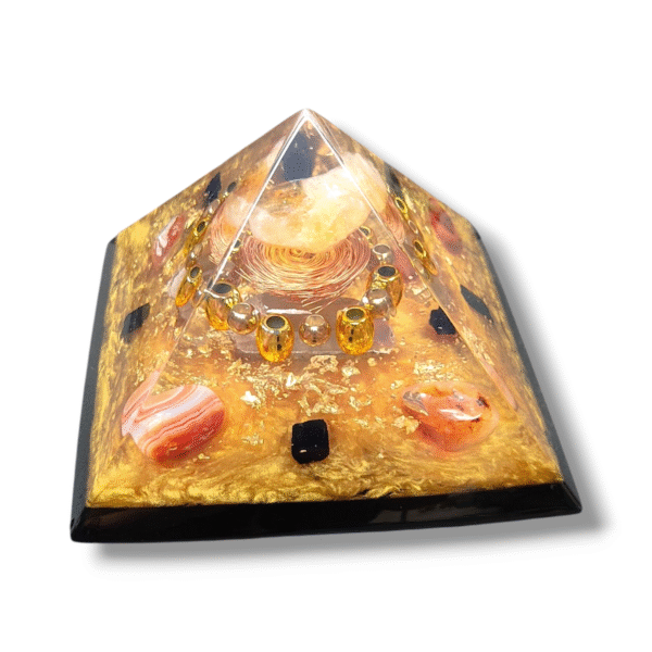 Orgonite Citrino Amarelo | Pirâmide Quéops | Prosperidade | Sucesso | Vitalidade - Imagem 4