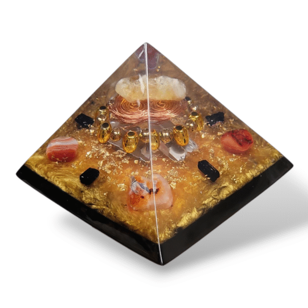 Orgonite Citrino Amarelo | Pirâmide Quéops | Prosperidade | Sucesso | Vitalidade - Imagem 3