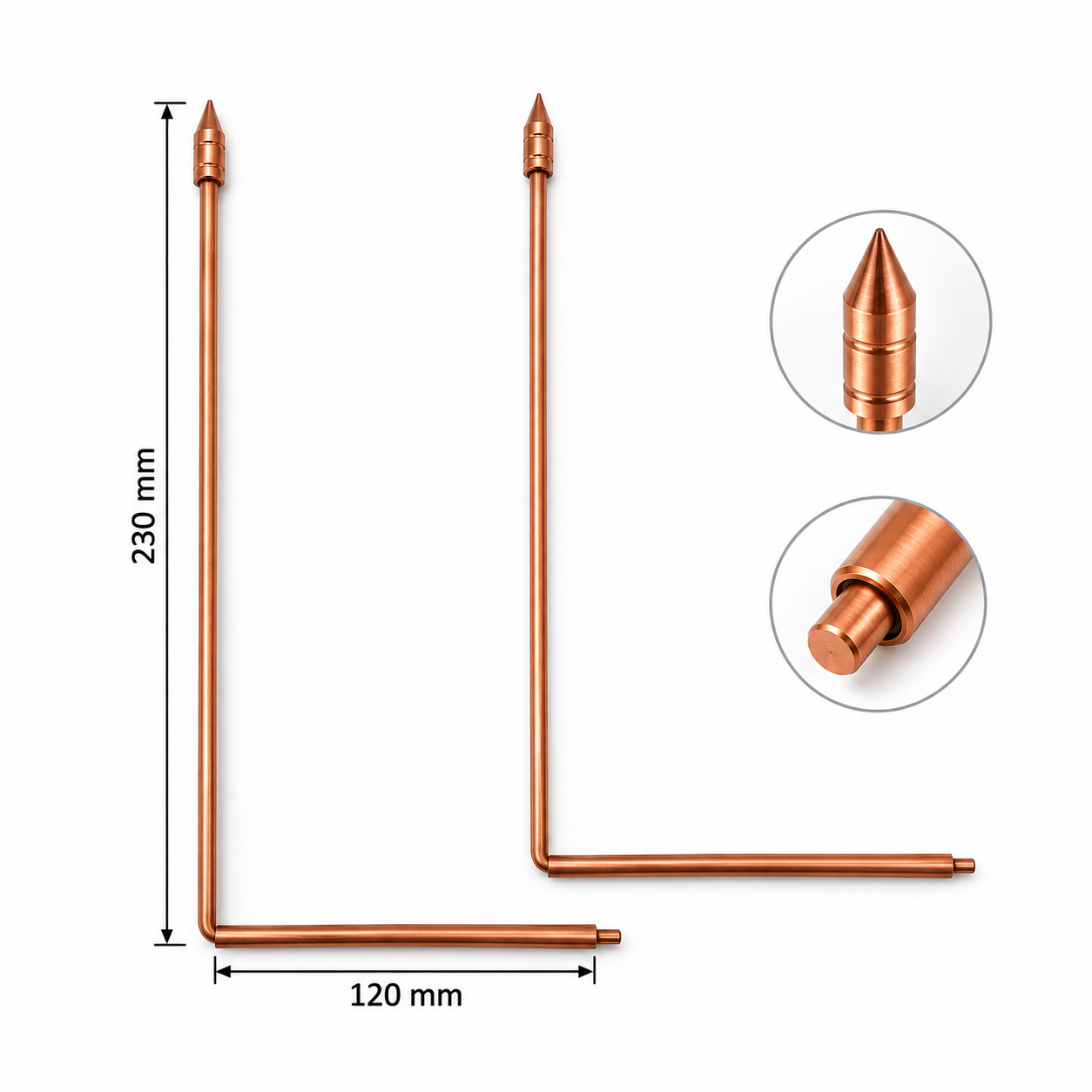 Dual Rod 100% Cobre Profissional Alta Sensibilidade - Imagem 2