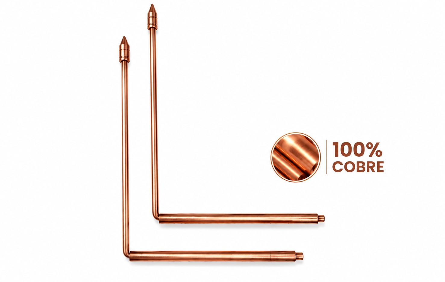 Dual Rod 100% Cobre Profissional Alta Sensibilidade